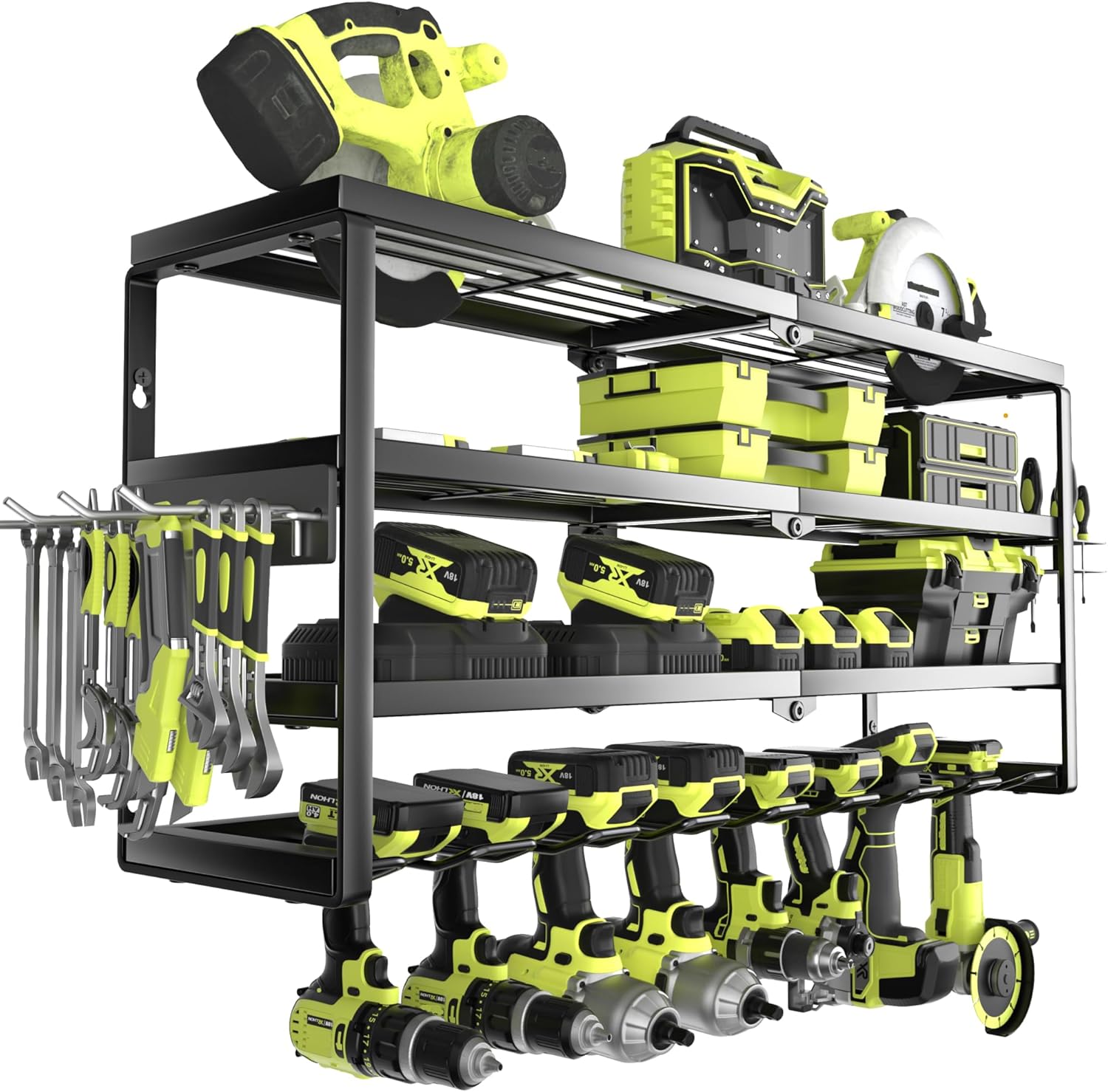 4 Layer Wall Mount Power Tool  - đánh giá và giá Power Tools Rack