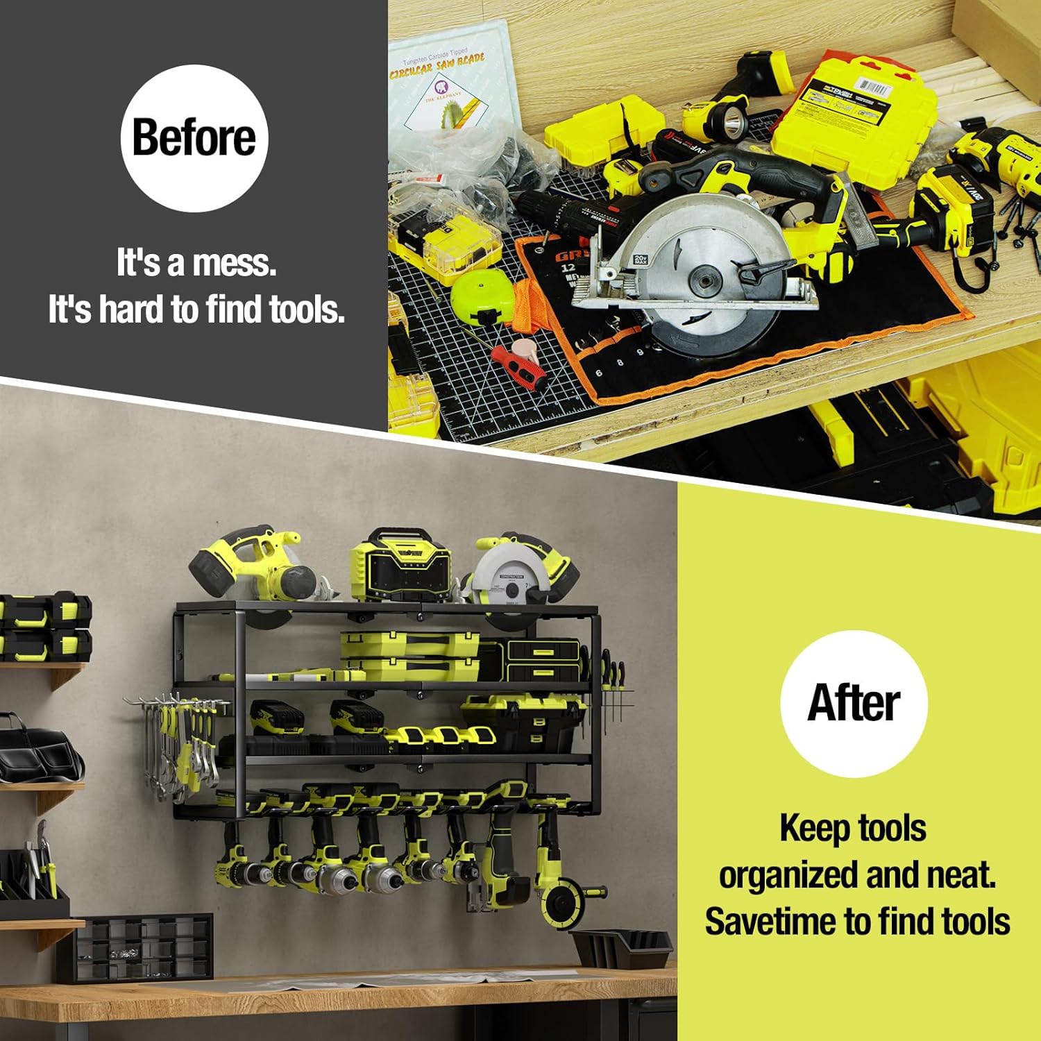 4 Layer Wall Mount Power Tool  - đánh giá và giá Power Tools Rack