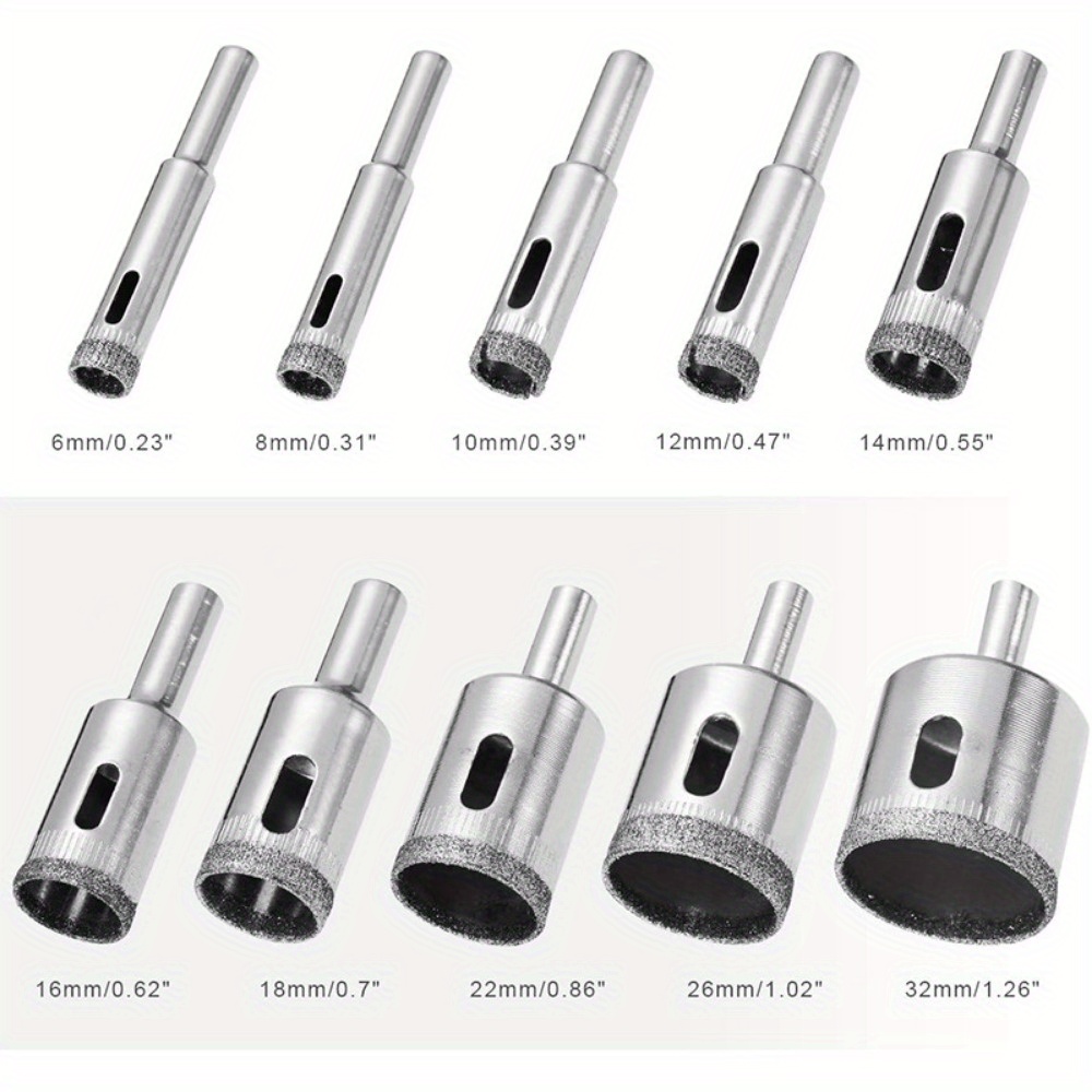 10 Piece Diamond Coated Drill  - đánh giá và giá Power Tools Set