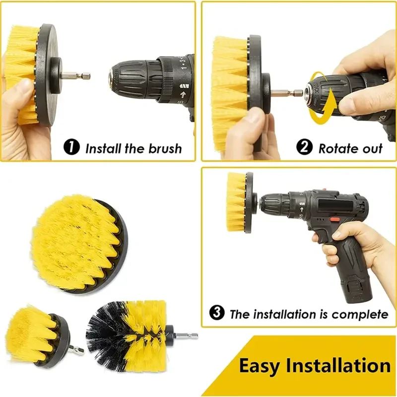 3 pcs/set drill brush set powe - đánh giá và giá Power Tools List