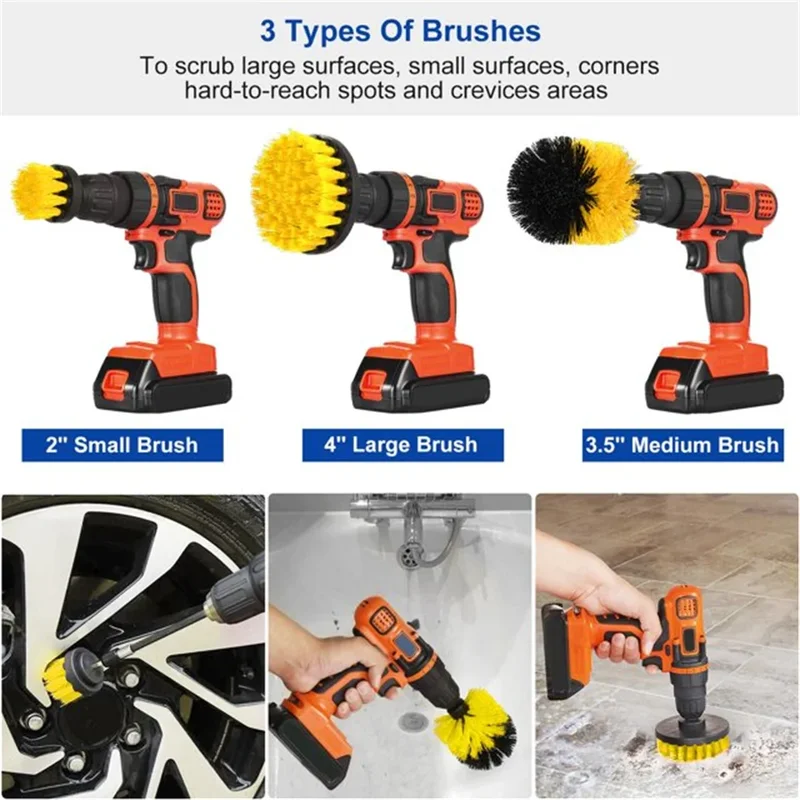 3 pcs/set drill brush set powe - đánh giá và giá Power Tools List