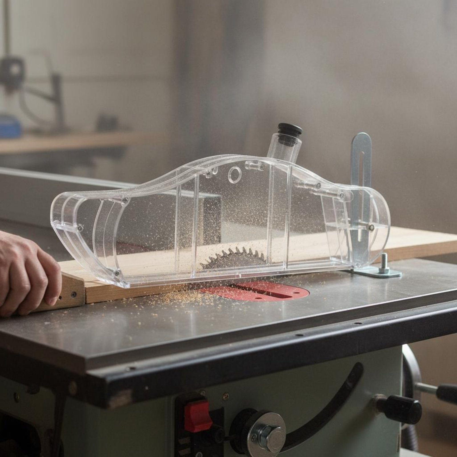 Table Saw Dust Guard Transpare - đánh giá và giá Power Tools Vacuum