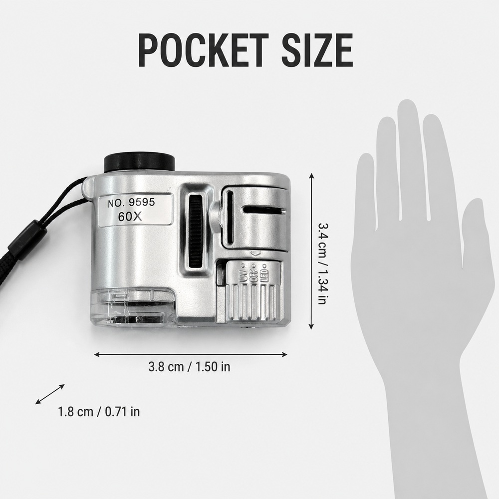 Mini 60X LED Microscope Portab - đánh giá và giá Power Tools Inspection